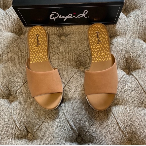 Tan Slide Sandals - Picture 3 of 8